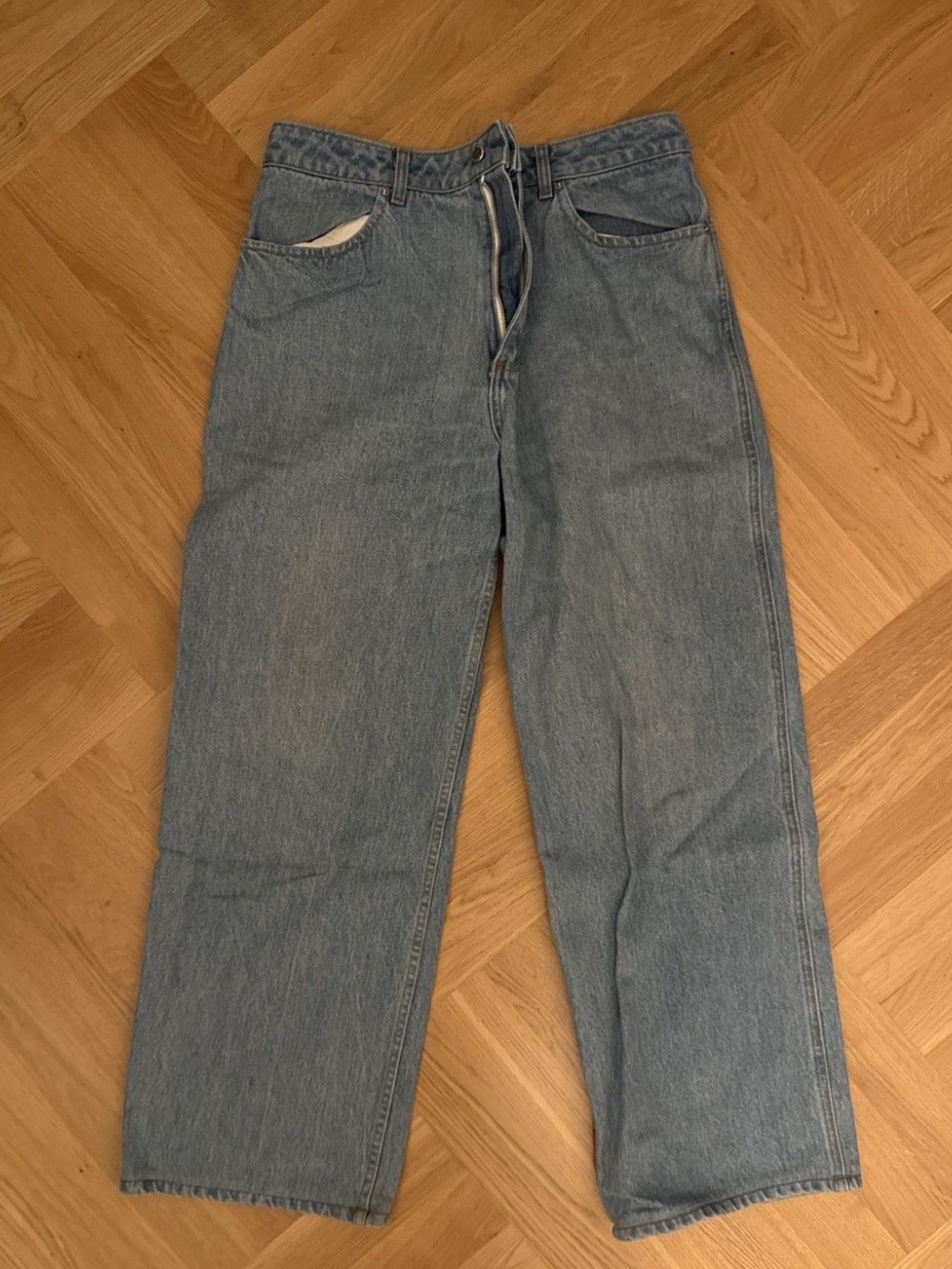 Size 34 Eckhaus Latta Light Blue Relaxed Straight Jeans